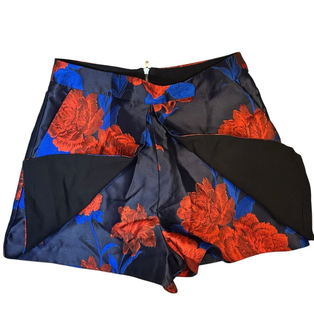 Revolve Endless Rose high waisted floral dress shorts jewel toned coquette sz S‎ - Picture 3 of 10